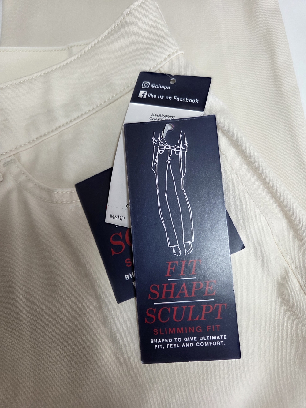 Chaps Women's Straight Leg Jeans in Creamy White - Picture 8 of 16